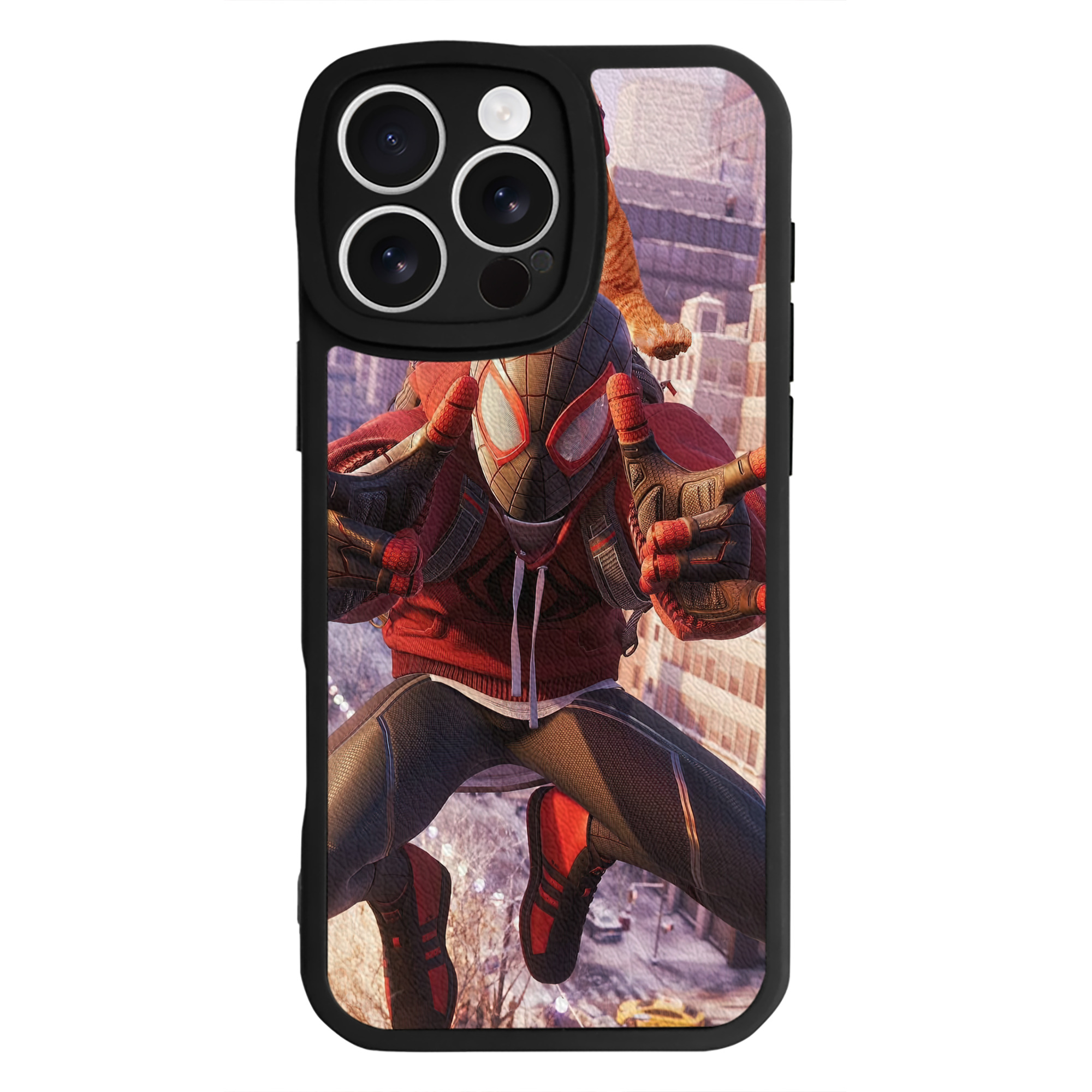 Spider Man スパイダーマン 【iPhone 16シリーズ対応】シリコンスマホケース（レザー調） 材質：シリコン